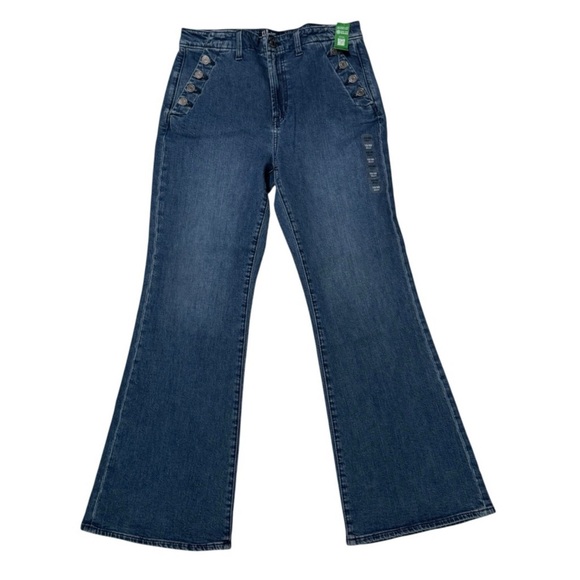 GAP 70’s Style Flare Jeans NWT 10 SHORT - Picture 7 of 8